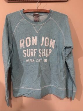 Ron Jon Surf Shop Crewneck Sweater - Light Teal
